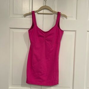 Lululemon pink athletic tank top, size 6 with built in bra